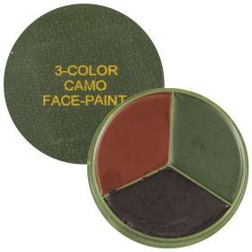 3 COLOR FACE PAINT COMPACT - WOODLAND CAMO