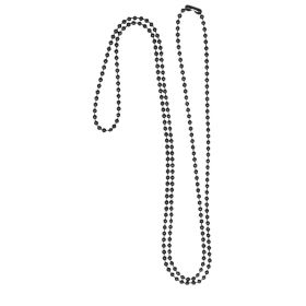 GI BLACK STAINLESS DOG TAG CHAIN 50 PACK - 2 PIECES