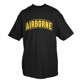 AIRBORNE T (Option: SHIRT, BLK/YELL IMPRINTXXL *SY)