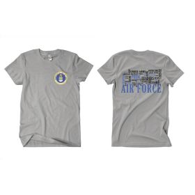 AIR FORCE WORDS MEN'S T (Option: SHIRT GREY 2SIDED  L)